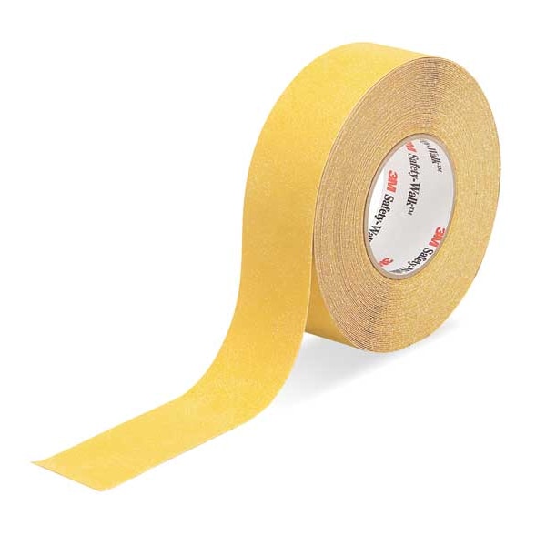 3M Anti-Slip Tape Mineral Coated 60 Grit Size, Yellow, 1" W x 60 ft. L, 29 mil Thick - 630-1X60
