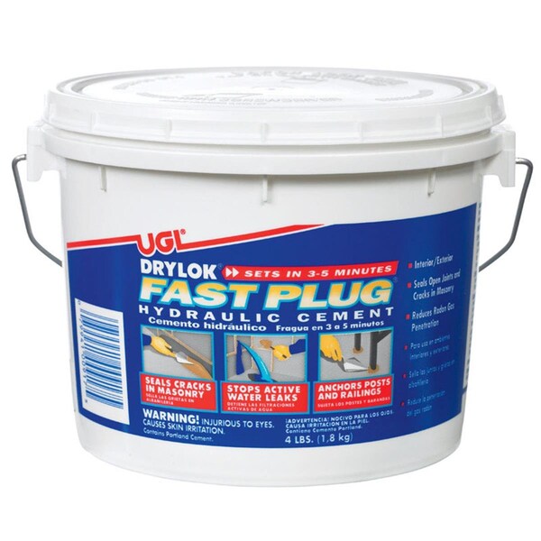 Drylok 4 lbs Fast Plug Hydraulic & Anchoring Cement - Pack of 4 - 10999