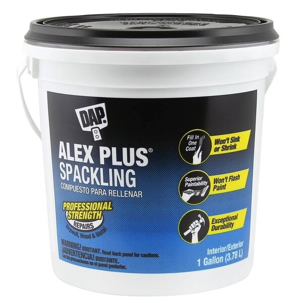 Dap Spackling Paste White, White, 128 fl-oz Tub - 18747