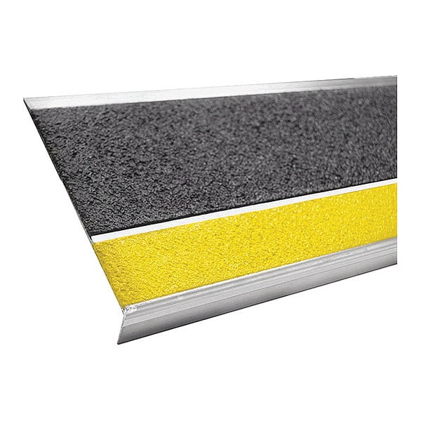 Bold Step Stair Tread, 9"X36", Aluminum, Yellow/Black - 409NS20036102