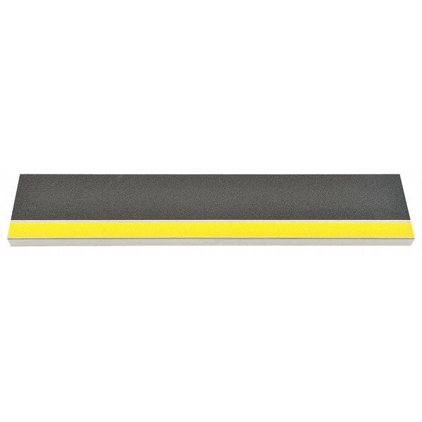 Bold Step Stair Tread Cover Aluminum Black/Yellow, 36 in W x 3/16 in Thick - 407NT20036102