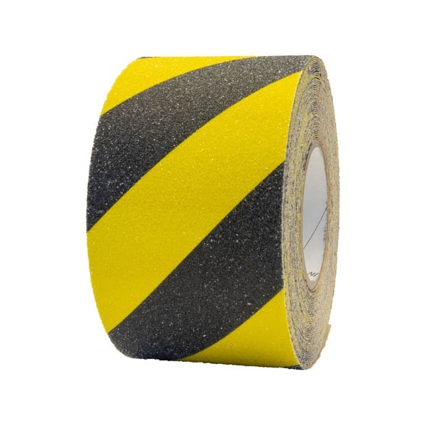Flex-Tred AntiSlip Safety Tape - 4 X 60 ft / Yellow/Black Striped-Roll - YBS.0460.R