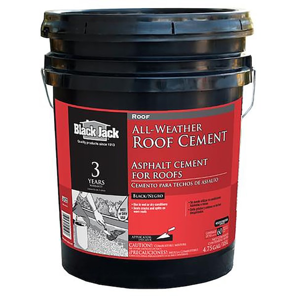 Black Jack Gardner WET-R-DRI Gloss Black Patching Cement All-Weather Roof Cement 5 gal - 6230-9-30