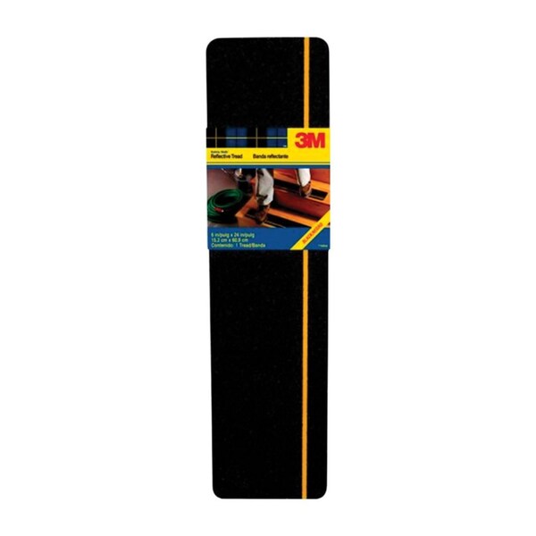 3M Slip Resistant Tread Black, 6 in W x 2 ft L - 600BY-T6X24