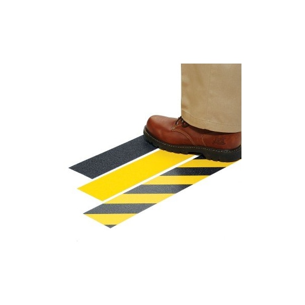 Incom 30 mil Black - Mineral-Abrasive Compound; 25 mil Hazard & Yellow Mineral-Abrasive Compound 4" W x - FLM641-HZ