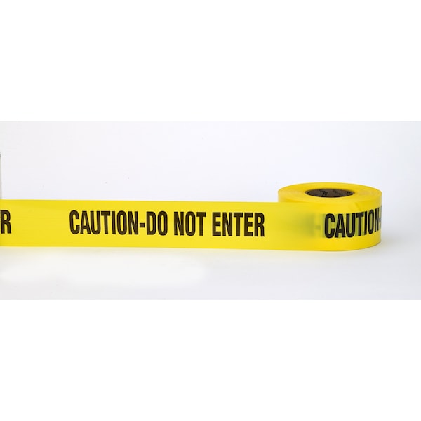Mutual Industries Barricade Tape Polyethylene Yellow, 3" W x 1000 ft. L, 3 mil Thick - 17779-25-3000