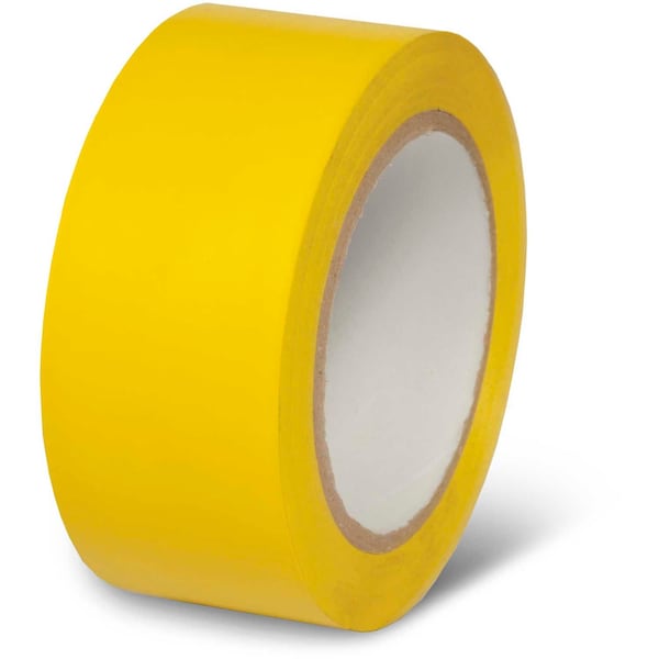 Global Industrial Floor Marking Tape Vinyl Yellow, 2 in W x 108 ft L - 670651YL