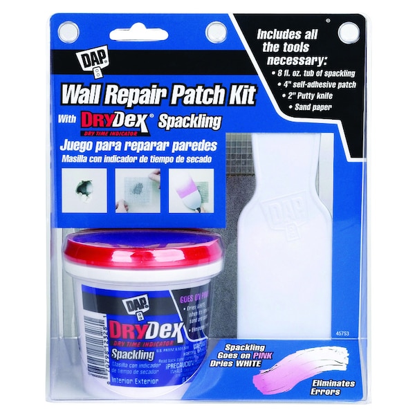 Dap DAP Drydex 3.5 in. L X 6-3/5 in. W Spackling White Wall Repair Kit - 12345