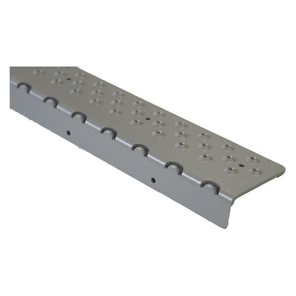 Handi Treads Stair Nosing Aluminum Gray, 48 in W x 1/4 in Thick - NSN122748GY0
