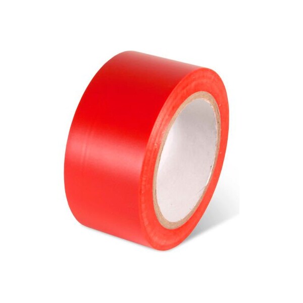 Top Tape And  Label. Global Industrial Safety Tape 2inW x 108L 5 Mil Red 1 Roll - 670651RD