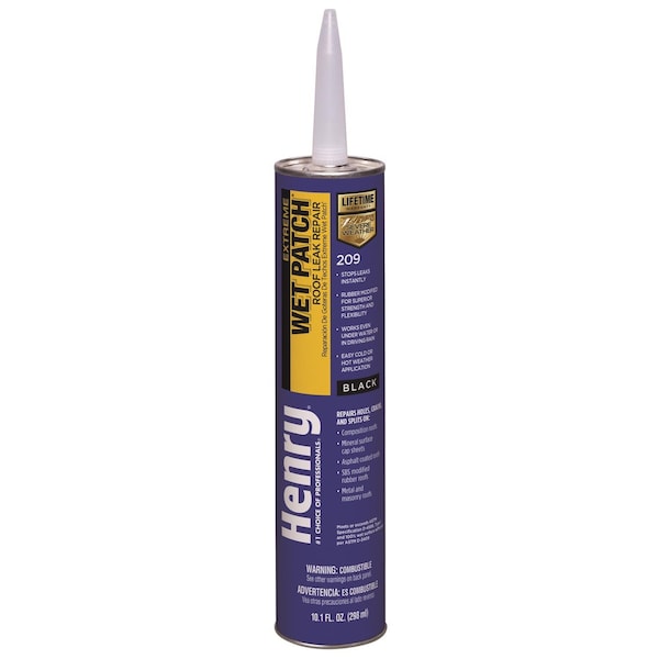 Henry Henry Wet Patch Black Asphalt All-Weather Roof Cement 10.1 oz - HE209004