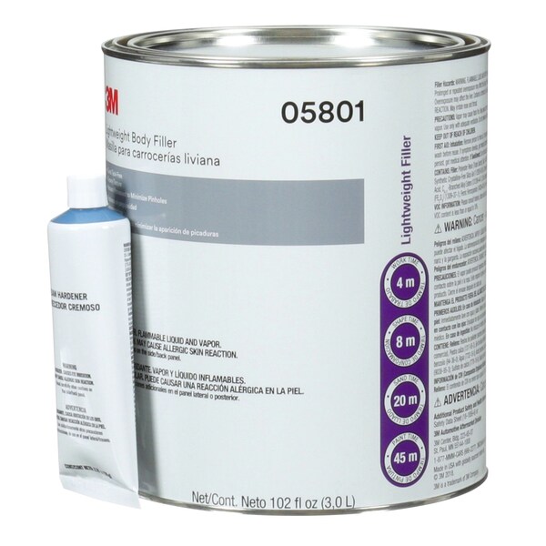 3M Lightweight Body Filler, 05801, 1 gal, 4 per case - 7000045748