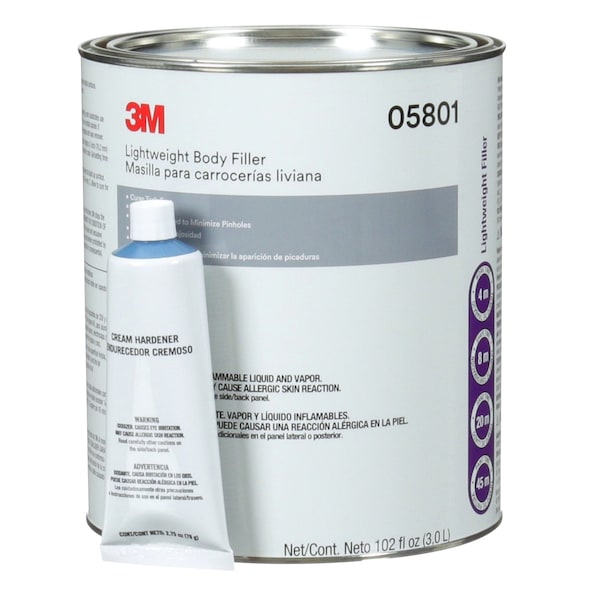3M Lightweight Body Filler, 05801, 1 gal, 4 per case - 7000045748