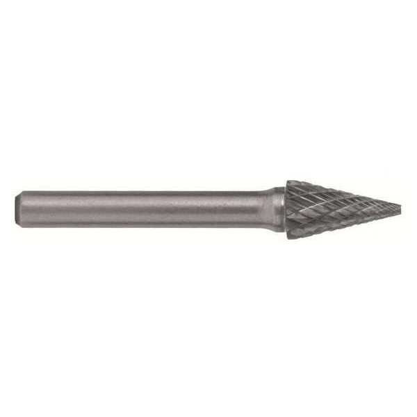 Cle-Line 12.70mmx6mm Hardened Steel Shank Double Cut Carbide SM-5 Cle-Line 1850 Pointed Cone Bur - C17499