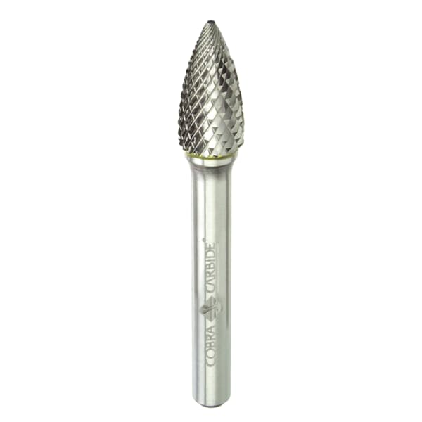 Cobra Carbide Carbide Burr, Single Cut Shape G, SG-51, 1/4 - 10960