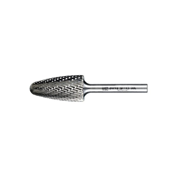 Pferd Carbide Bur - Tree Shape, DBL Cut - 3/4" x 1-1/2" x 1/4" Shank - SF-15 - 24772