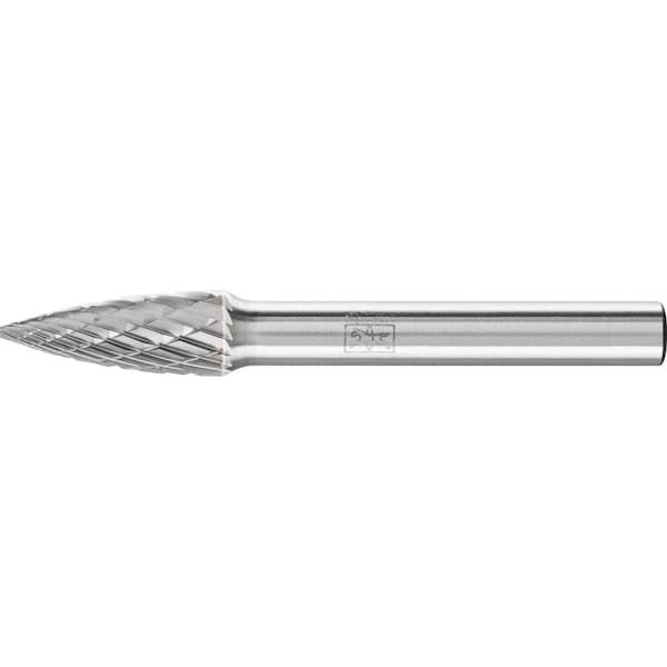 Pferd Carbide Bur - Tree Shape (Pointed), DBL Cut - 5/16" x 3/4" x 1/4" Shank - SG-2 - 24792