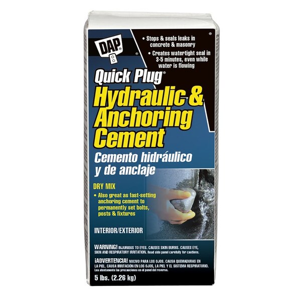 Dap DAP Bondex Quick Plug Hydraulic & Anchoring Cement 5 lb Gray - 7079814086