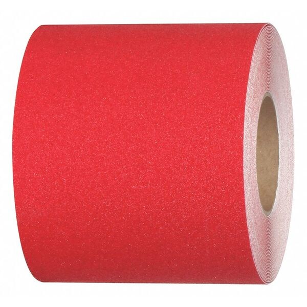 Jessup Safety Track Commercial Grade Anti Slip Grit Roll Aluminum Oxide, Adhesive: Acrylic Safety Red, 6" W x 60 ft. L - 3315-6