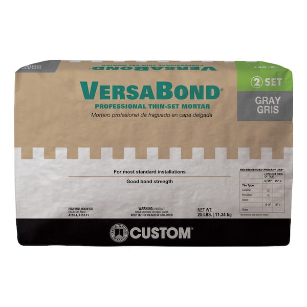 Versabond Custom Building Products VersaBond Gray Thin-Set Mortar 25 lb - MTSG25