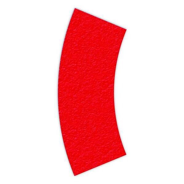 Incom Curve 5S Workplace Floor Organization Marker Vinyl Film Red, 2-1/2" W x 6" L, 0.58 mil Thick - LM140R