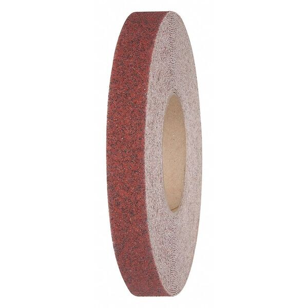 Jessup Safety Track Commercial Grade Anti Slip Grit Roll Aluminum Oxide, Adhesive: Acrylic Brick Red, 1" W x 60 ft. L - 3340-1