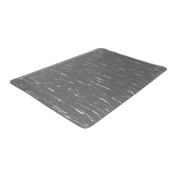 Genuine Joe Antifatigue Mat, 24" L x 36" W, 1/2" Thickness, Marble, Gray - GJO71210