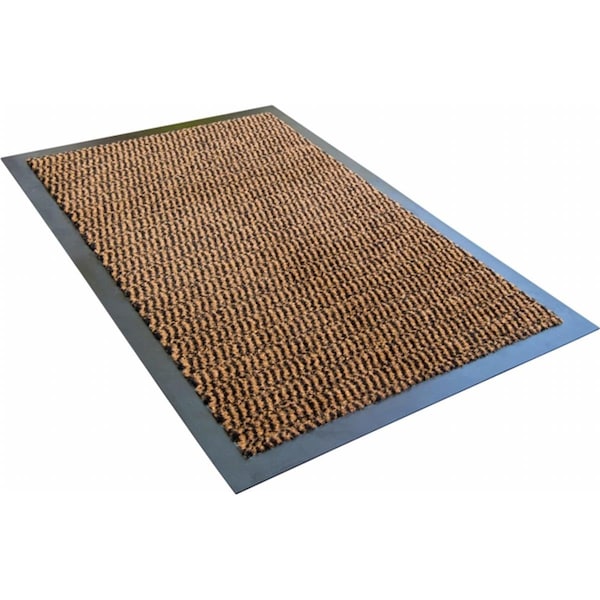 Floortex Floor Mat, Polypropylene, 1/4 in Thick, Brown, 24 in W x 36 in L - FR46090DCBR