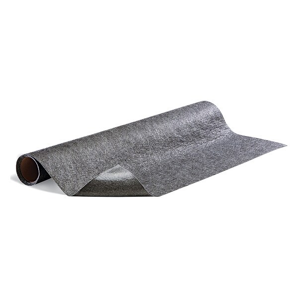 Pig Entrance Mat, Polypropylene, 1/8 in Thick, Gray, 3 ft W x 5 ft L - GRP36209-GY