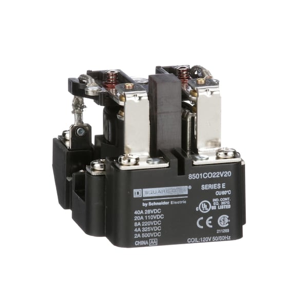 Relevador Square D, 120V AC Voltaje de Bobina, 2 NO/2 NC; DPDT - 8501CO22V20