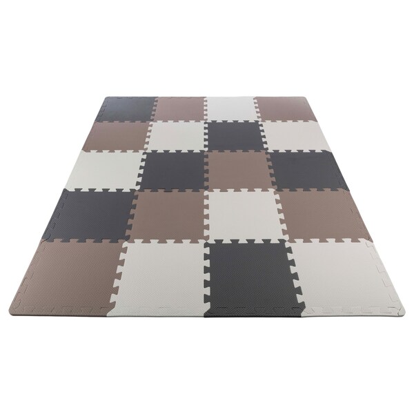 Stalwart Foam Floor Tiles - 20sqft Soft Baby Play Mat - Interlocking Puzzle Mat by Neutral - 75-6407