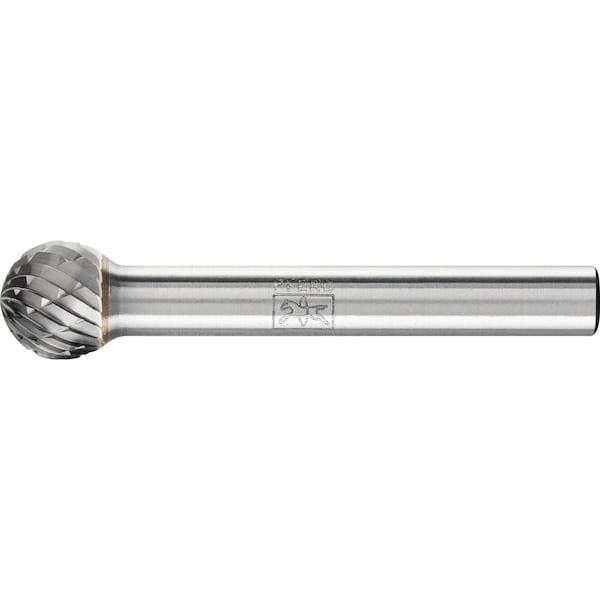 Pferd Carbide Bur - Ball Shape, DBL Cut - 3/8" x 5/16" x 1/4" Shank - SD-3 - 24562