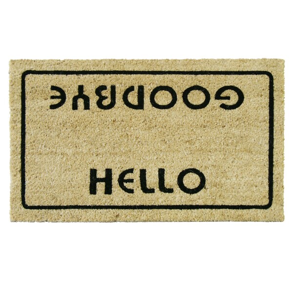 Rubber-Cal "Hello, Welcome Goodbye" Funny Doormat, 18 x 30-Inch - 10-106-025