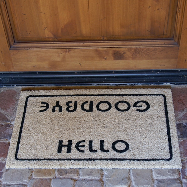 Rubber-Cal "Hello, Welcome Goodbye" Funny Doormat, 18 x 30-Inch - 10-106-025
