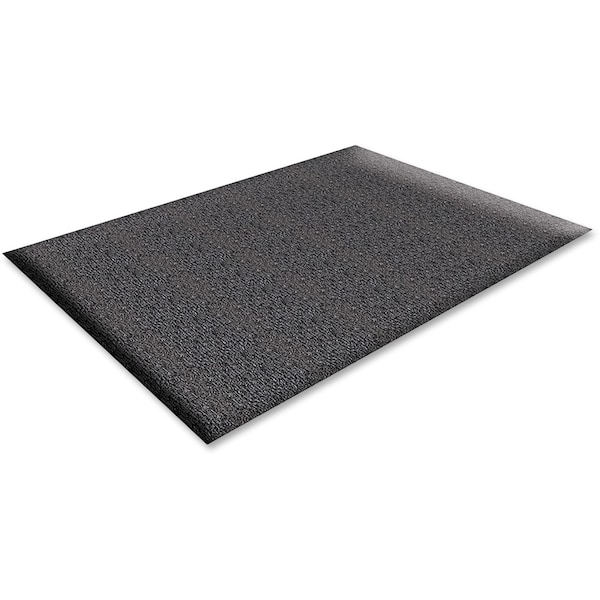 Genuine Joe Antifatigue Mat, 10 ft. L x 36" W, 0.38" Thickness, Textured, Black - GJO70371