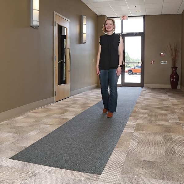 Pig Carpet Protection Mat, Polyester, Gray, 3 ft W x 25 ft L - GRPCP91K-GY