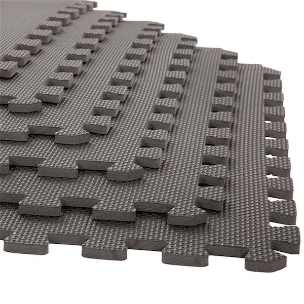 Stalwart Stalwart 75-ST6004 24 x 24 x 0.38 in. Interlocking EVA Foam Padding Foam Mat Floor Tiles; Gray - Pack of 6 - 75-ST6004