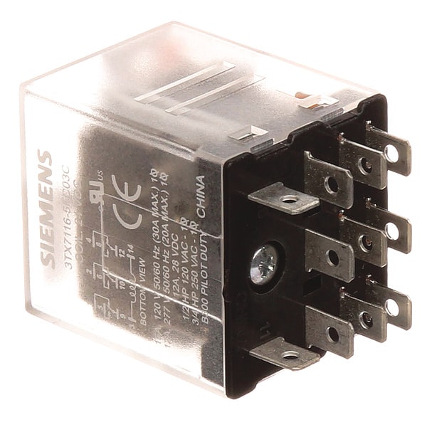 Relevador Siemens de enchufe, 24V de Voltaje de bobina de CC, Cuadrado, 11 pines, 3PDT - 3TX7116-5FC03C
