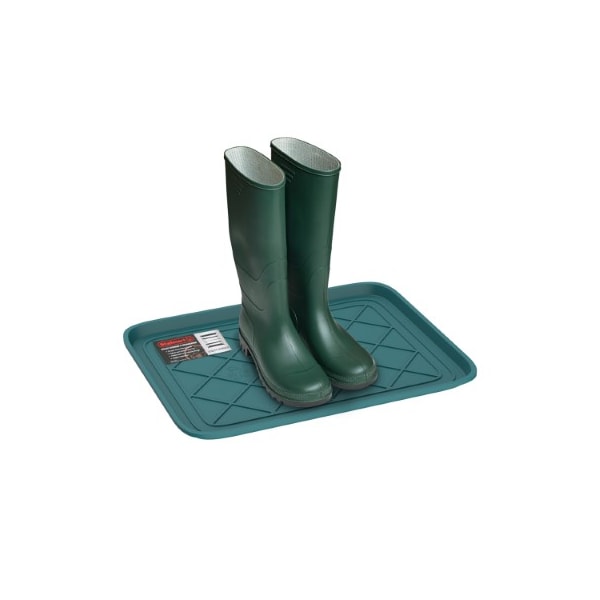Fleming Supply All Weather Boot Tray Water Resistant Plastic Shoe Mat for Indoor and Outdoor Use, (Teal, Small) - 620971KJO