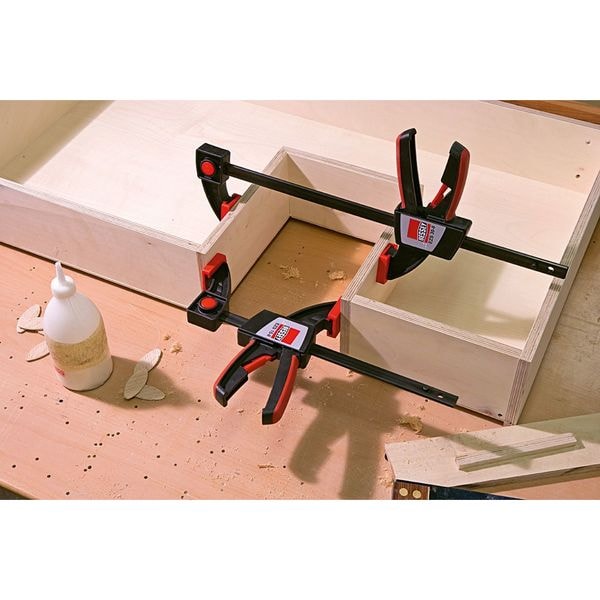 Bessey 12" Bar Clamp, Plastic Handle and 3 1/2 in Throat Depth - EZS30-8