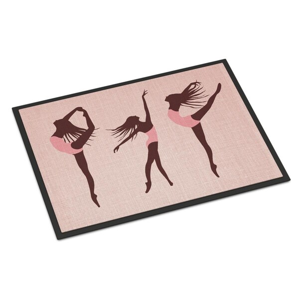 Carolines Treasures 18 x 27 in. Dancers Linen Pink Indoor or Outdoor Mat - BB5377MAT