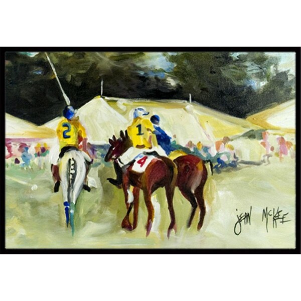 Carolines Treasures Polo At The Point Indoor and Outdoor Mat- 18 x 27 in. - JMK1006MAT