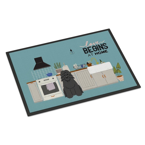 Carolines Treasures 18 x 27 in. Bouvier Des Flandres Kitchen Scene Indoor or Outdoor Mat - CK7778MAT