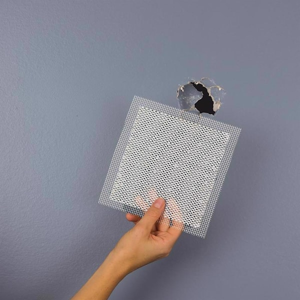 Adfors Saint-Gobain ADFORS FibaTape 8 in. L X 8 in. W Fiberglass Mesh White Self Adhesive Wall Repair Patch - FDW6714-U