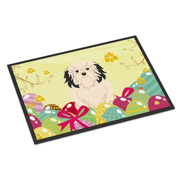 Carolines Treasures 18 x 27 in. Easter Eggs Lowchen Indoor or Outdoor Mat - BB6019MAT