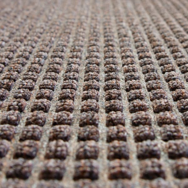 Rubber-Cal Nottingham Rubber Backed Carpet Mat, 4X6, Polypropylene, 1/8 in Thick, Tan - 03-198