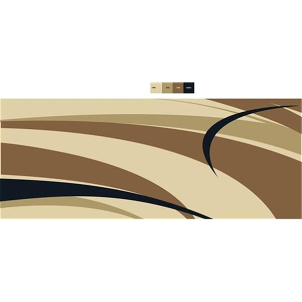 Tento Campait 53023 8 x 16 ft. SPX Graphic Patio Mat - Brown & Beige - TE3035147