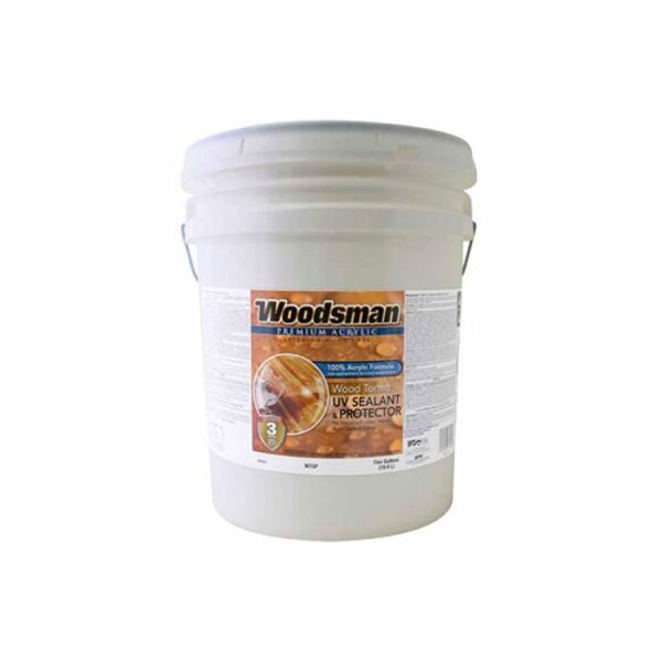 General Paint Woodsman Clear 100% Acrylic Latex Wood Sealer & Protector, Toned, 5-Gallon - - 149322
