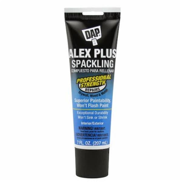 Dap Professional Strength Alex Plus Spackling, White - 7 oz. Tube - 227675