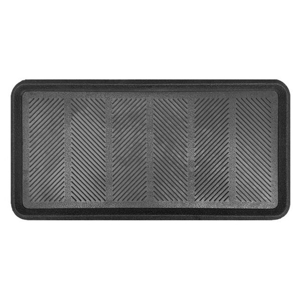 Imports Decor Inc Imports Decor 836RBM Rubber Boor Tray; Black - 836RBM